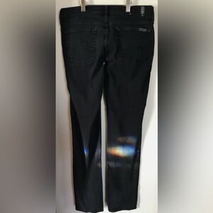 7 For All Mankind Black Straight Leg Jeans